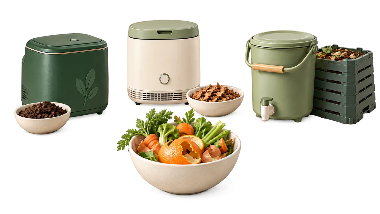 Scarti di cucina e tre percorsi di gestione: trattamento microbico, essiccazione e alternative senza elettricità.